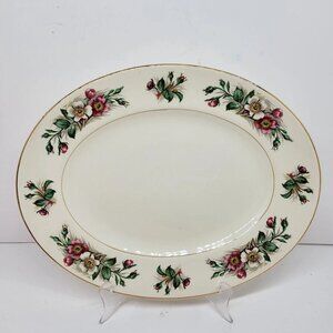 John Maddock And Sons Ivory Ware "MONTANA" 12"L X 9 1/2"W Antique Platter VGC